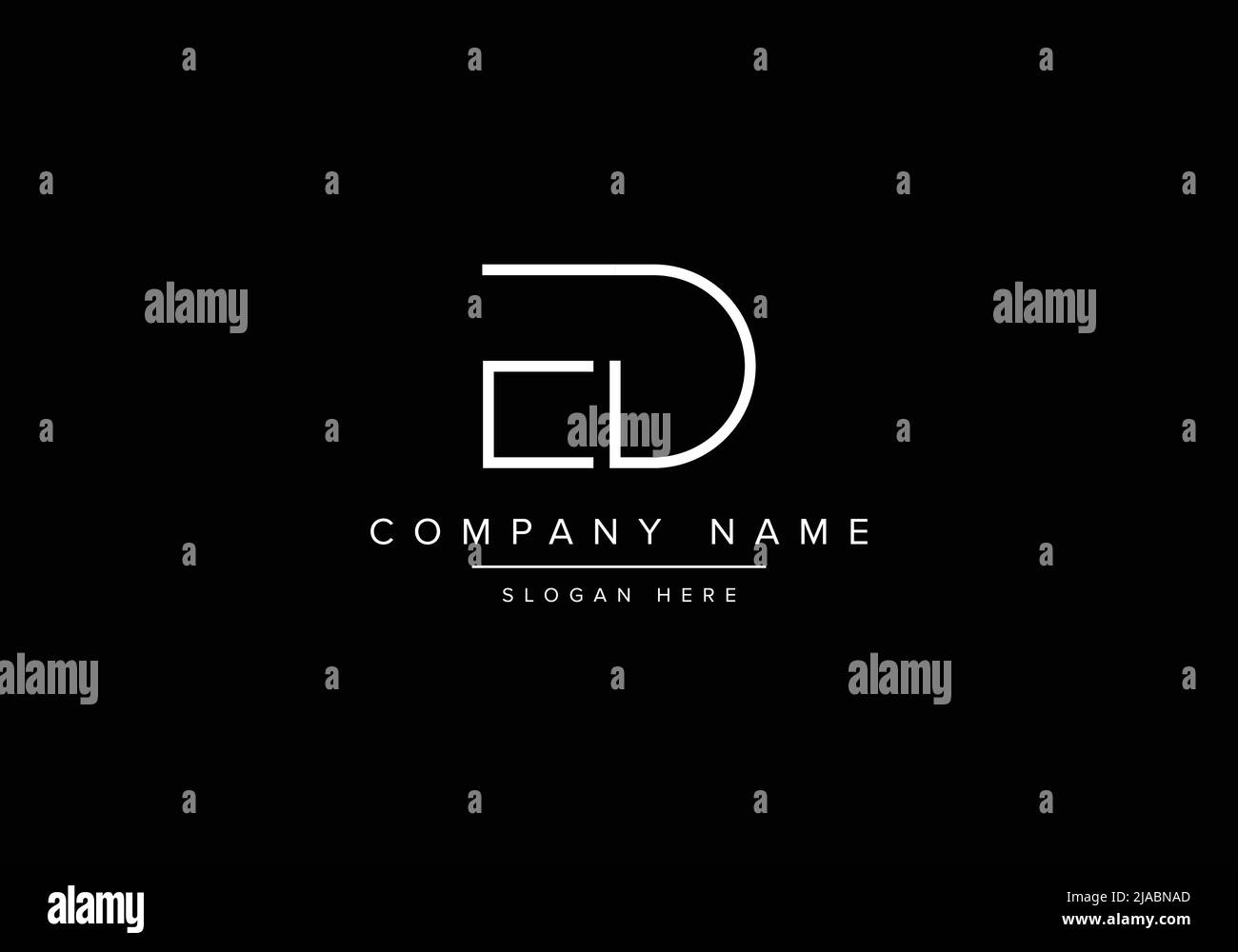 Lettera alfabetica logo icona monogramma ed Illustrazione Vettoriale