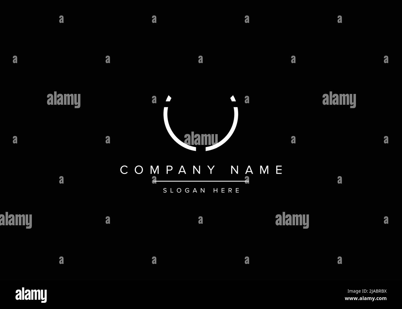 Logo icona Creative minimal line art, logo II monogramma Illustrazione Vettoriale