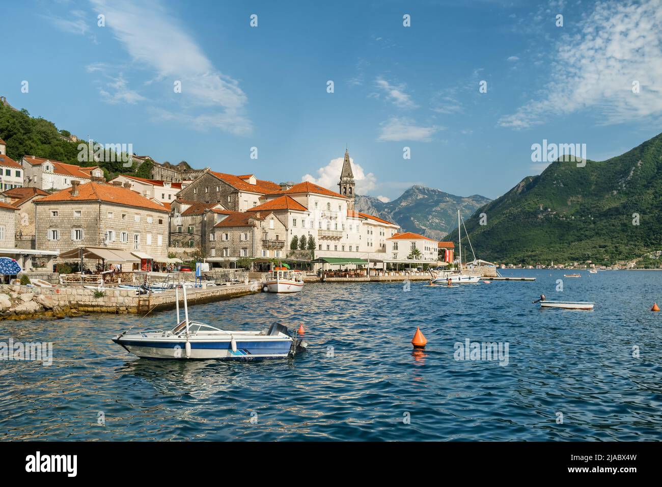 Pittoresco villaggio Perast a Kotor Bay, Montenegro Foto Stock