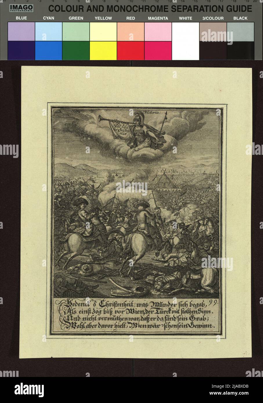 Pala commemorativa per la battaglia dei rifiuti prima di Vienna 1683 ('o cristianesimo del Morial, che miracoli sono andati ...'). Sconosciuto Foto Stock
