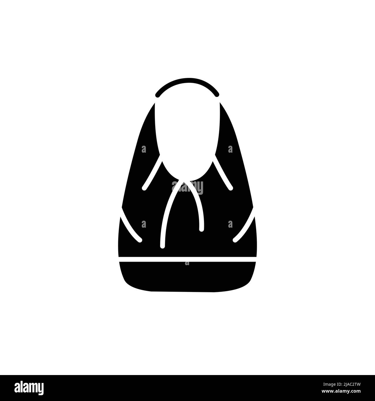 Icona del colore della linea Hobo BAG. Elemento vettoriale isolato. Pittogramma a contorno per pagina web, app mobile, promo Illustrazione Vettoriale
