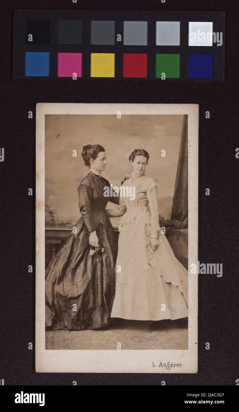 2 contesse Kinsky. Ludwig Angerer (1827-1879), fotografo Foto Stock