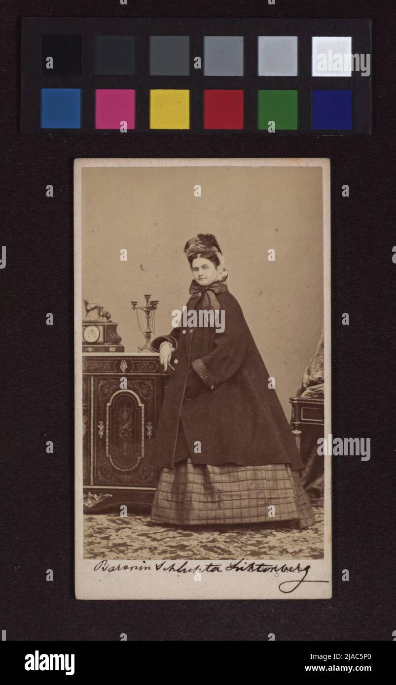 Baronin Charlotte von Schlechta-Lichtenberg. Ludwig Angerer (1827-1879), fotografo Foto Stock