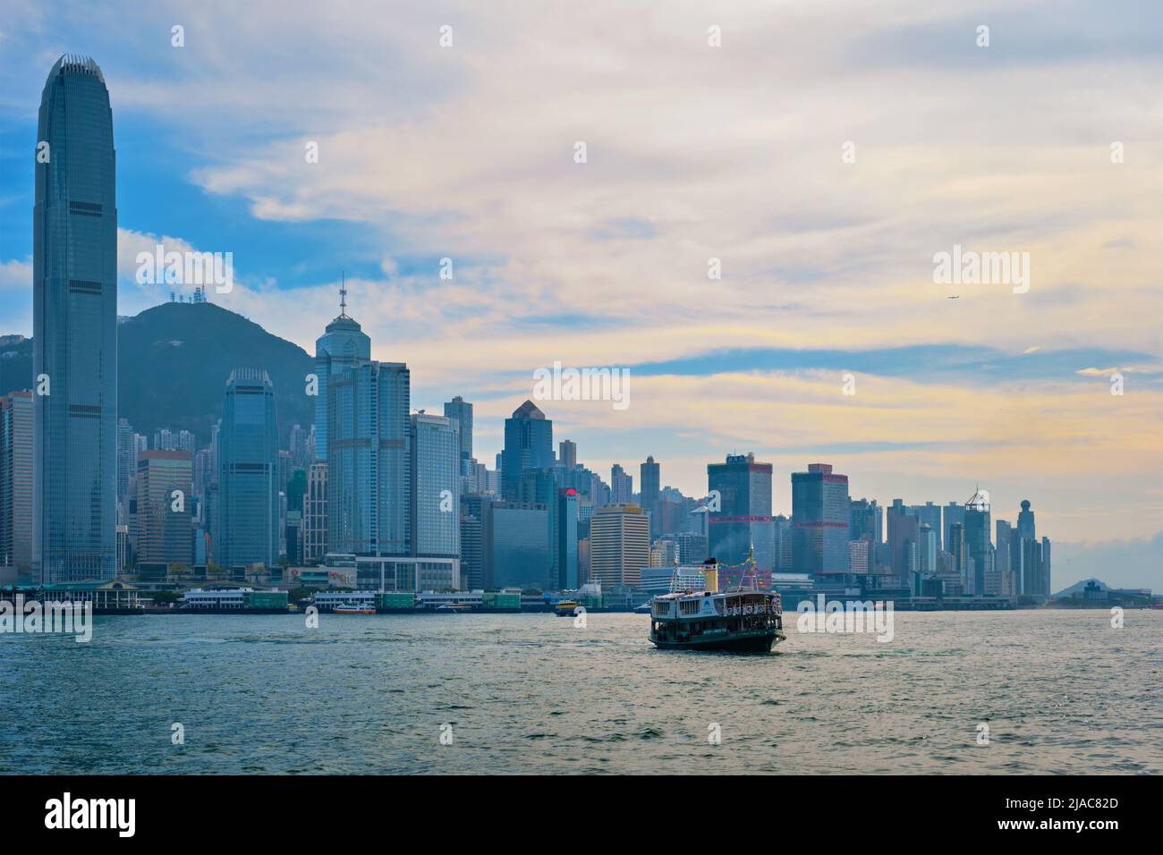 Skyline di Hong Kong. Hong Kong, Cina Foto Stock