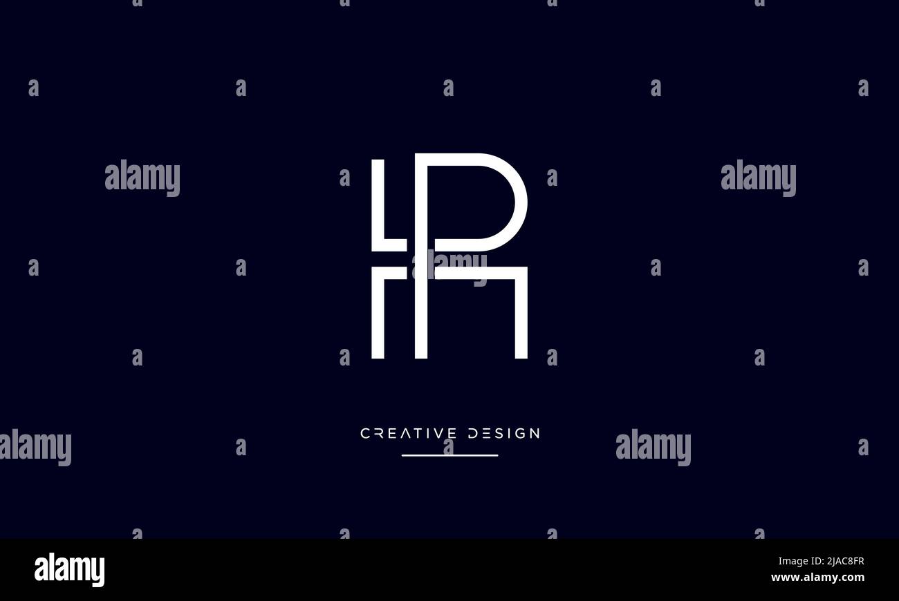 Alfabeto lettere PH, HP, icona P o H Logo Monogramma Illustrazione Vettoriale