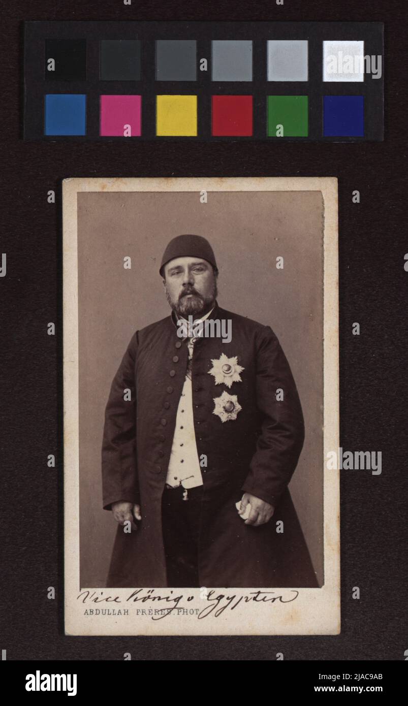 Ismail Pascha (1830-1895), viceré d'Egitto. Abdullah Frères, fotografo Foto Stock