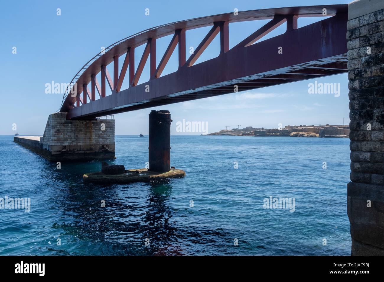 Ponte di Sant'Elmo, Valletta, Malta Foto Stock