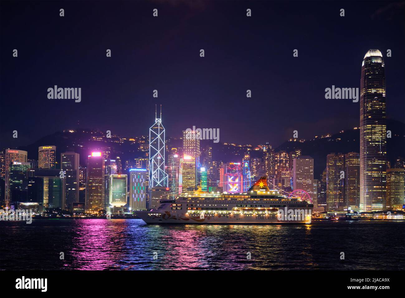 Skyline di Hong Kong. Hong Kong, Cina Foto Stock