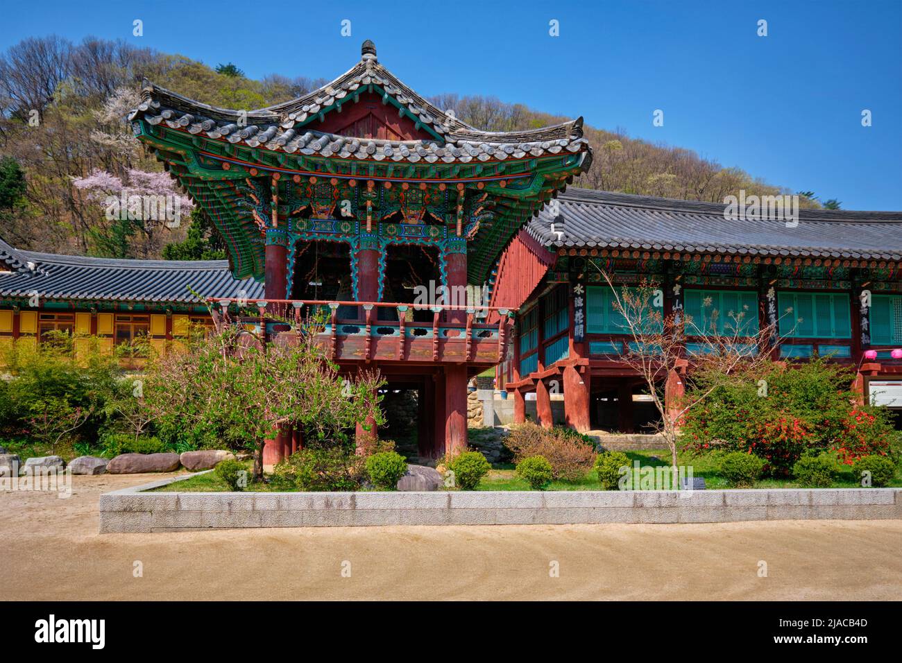 Sinheungsa tempio in Seoraksan National Park, Seoraksan, Corea del Sud Foto Stock