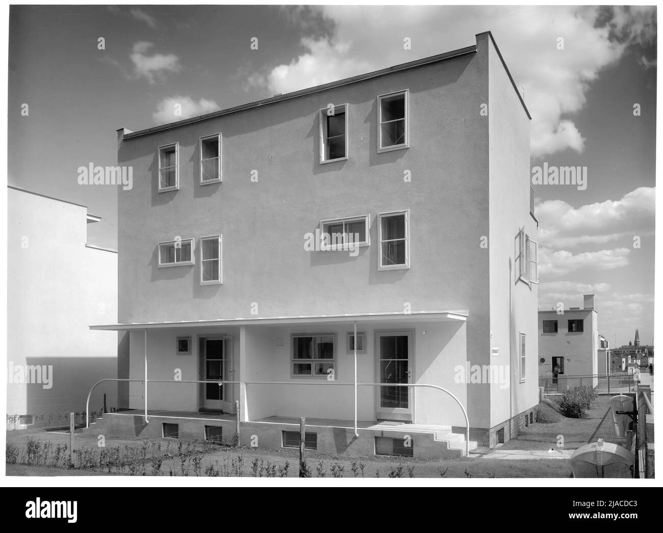 Werkbundsiedlung, Haus 43 e 44 (13th, Woinovichgasse 1-3), lato giardino. Martin Gerlach jun. (1879-1944), fotografo, Hugo Gorge (1883-1934), architetto Foto Stock