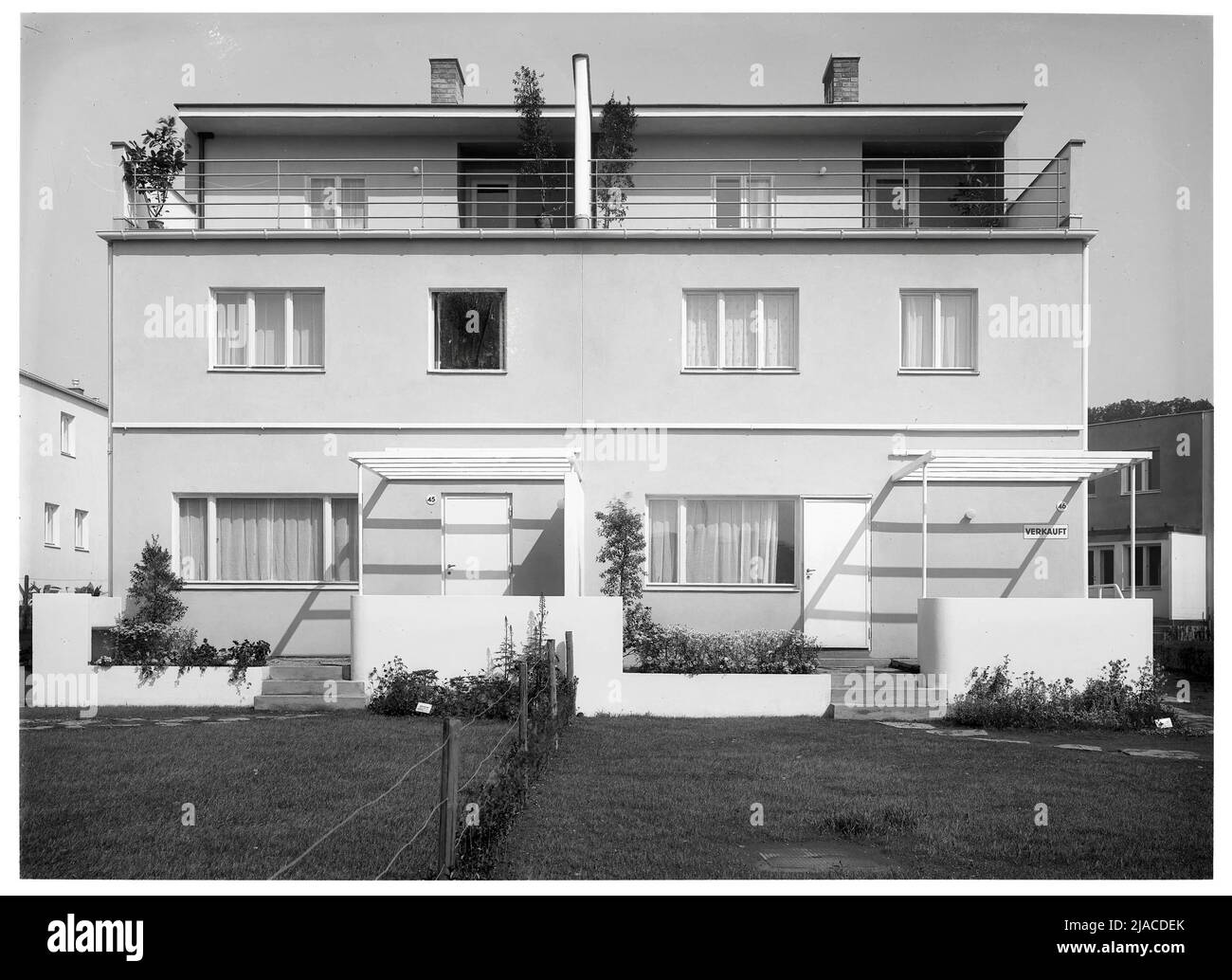 Werkbundsiedlung, Haus 45 e 46 (13th, Woinovichgasse 5-7). Martin Gerlach jun. (1879-1944), fotografo, Jacques Groag (1892-1962), architetto Foto Stock