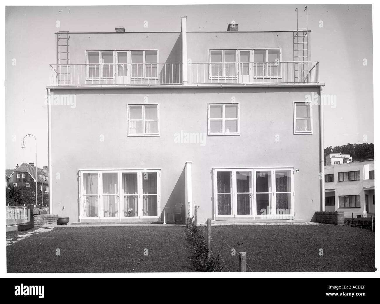 Werkbundsiedlung, Haus 43 e 44 (13th, Woinovichgasse 1-3), lato giardino. Martin Gerlach jun. (1879-1944), fotografo, Hugo Gorge (1883-1934), architetto Foto Stock