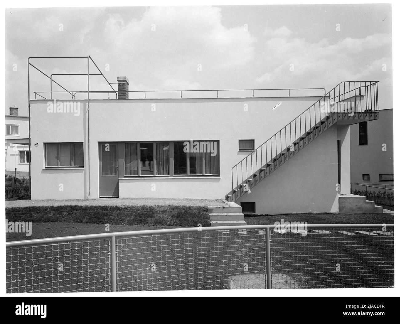 Werkbundsiedlung, Haus 47 (13th, Woinovichg. 9). Martin Gerlach jun. (1879-1944), fotografo, Richard Neutra (1892-1970), architetto Foto Stock