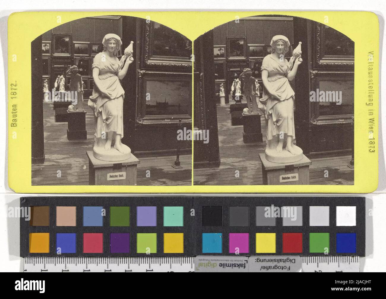 World exhibition 1873: Kunsthalle, impero tedesco (fotografia stere). Associazione di fotografi viennesi, casa editrice Foto Stock