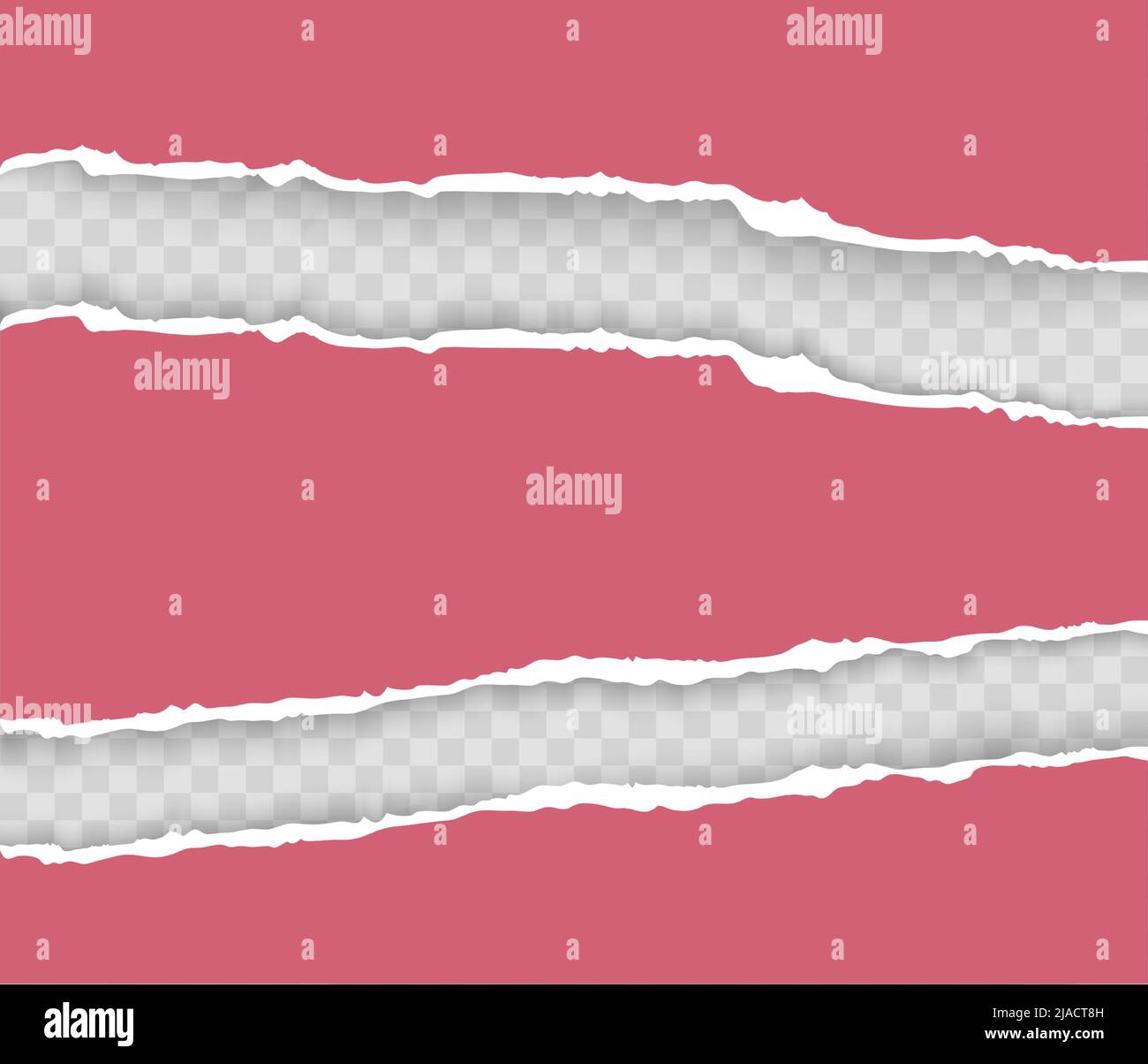 Carta strappata con bordi strappati sfondo vettoriale realistico per testo e design. Strappare la pagina Illustrazione Vettoriale