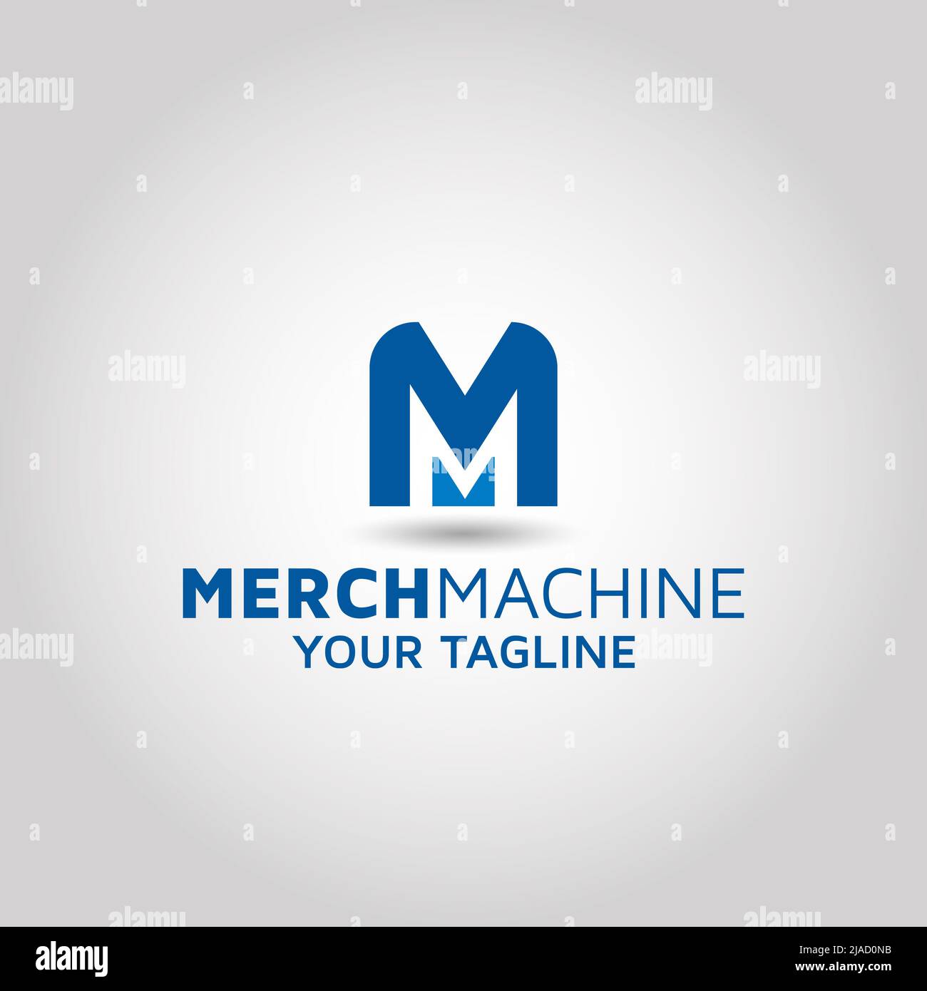 Modello con logo vettoriale Letter MM Foto Stock