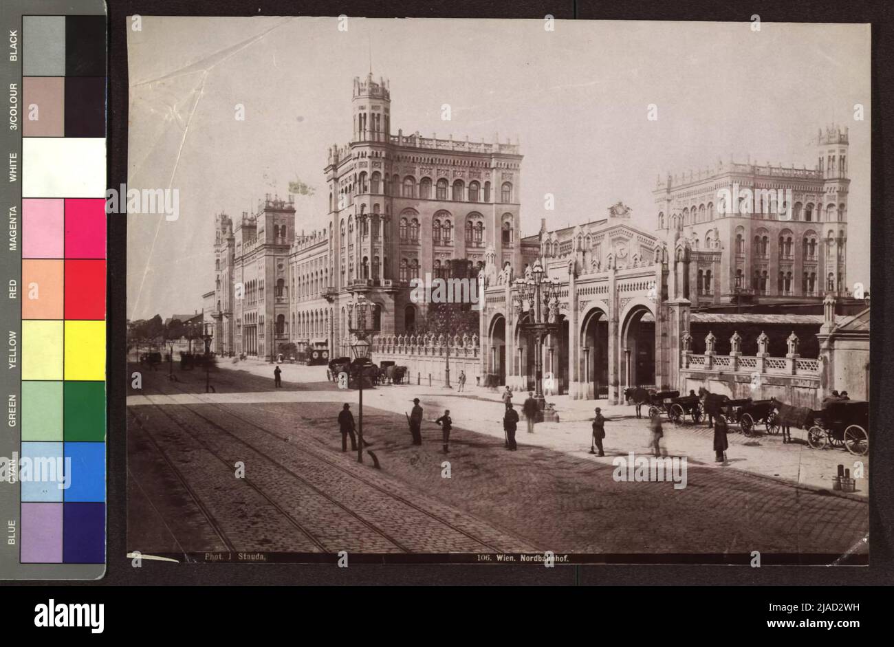2nd, Nordbahnstrasse/Nordbahnhof. Johann Stauda (1853-1893), fotografo Foto Stock