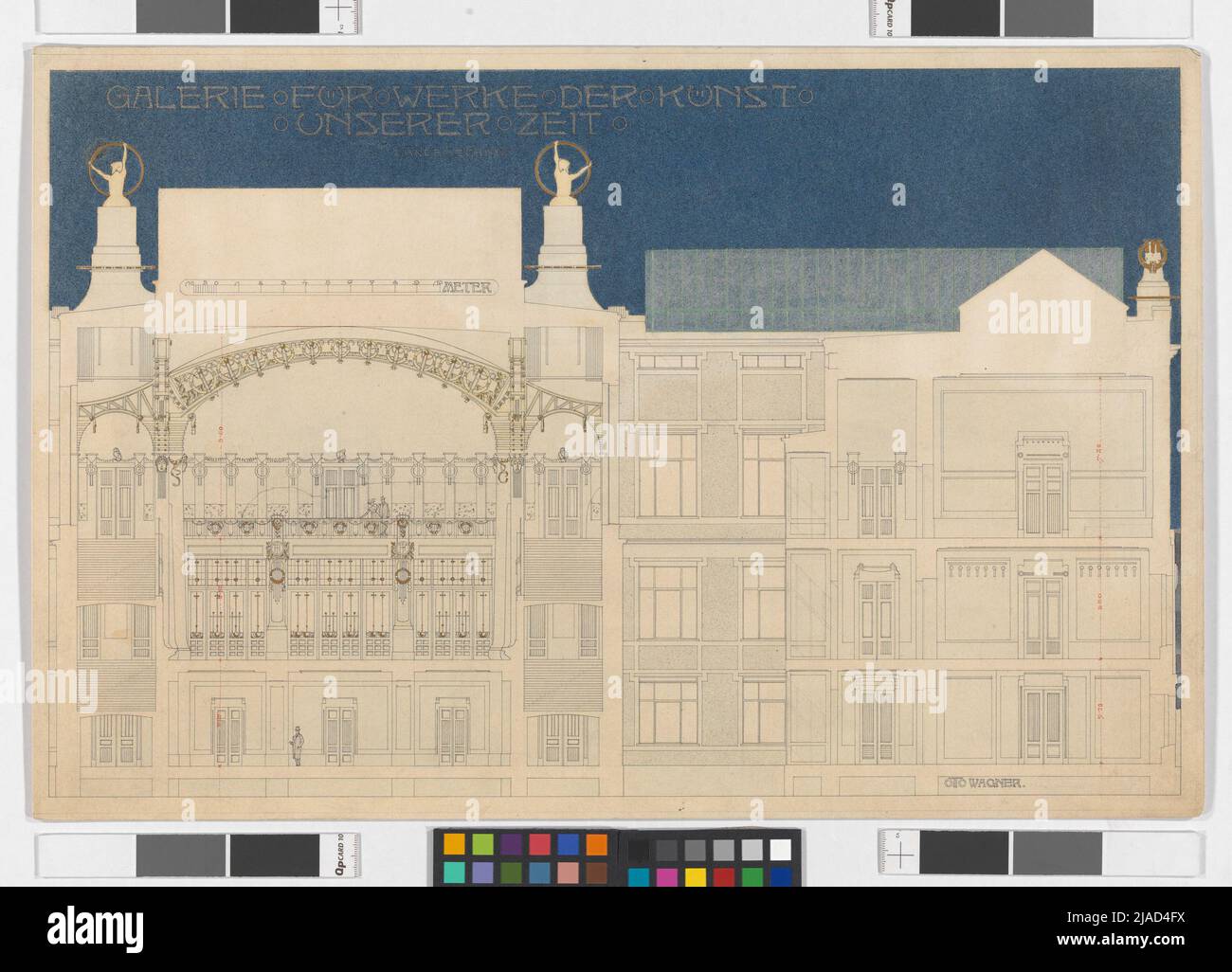 Galleria moderna, sezione trasversale. Otto Wagner (1841-1918), architetto Foto Stock