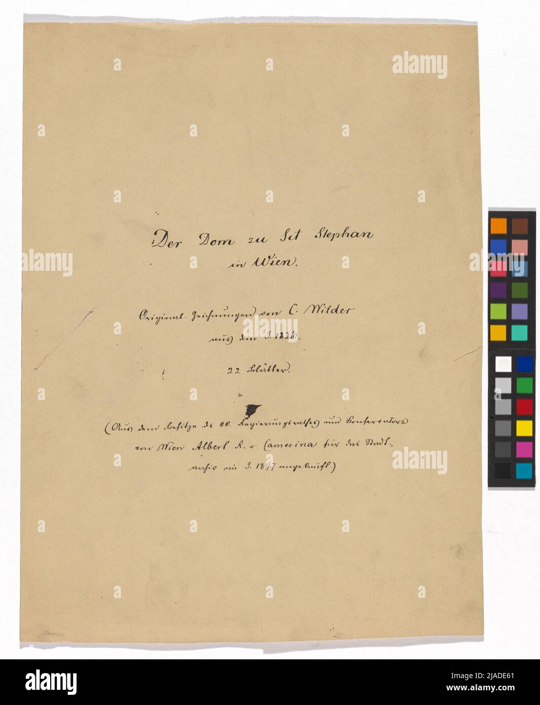 Cassetta per i disegni di Georg Christian Wilder zu St. Stephan (94,209/1-22). Georg Christoph (Christian) Wilder (1797-1855) Foto Stock