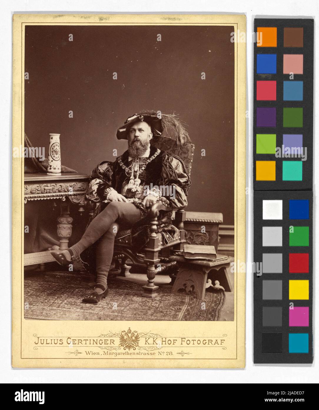 Carl Giani al Makart Festival 1879, gruppo "The Textile Band". Julius Gertinger (1834-1883), fotografo Foto Stock