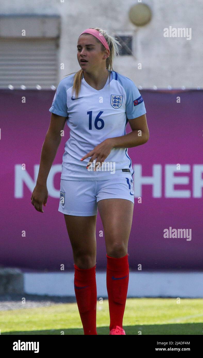 UEFA European Women's Under-19 Championship 2017 Final Tournament. 08 agosto 2017 Italia 1 Inghilterra 2 a Mourneview Park. Alessia Russo Inghilterra (16). Foto Stock