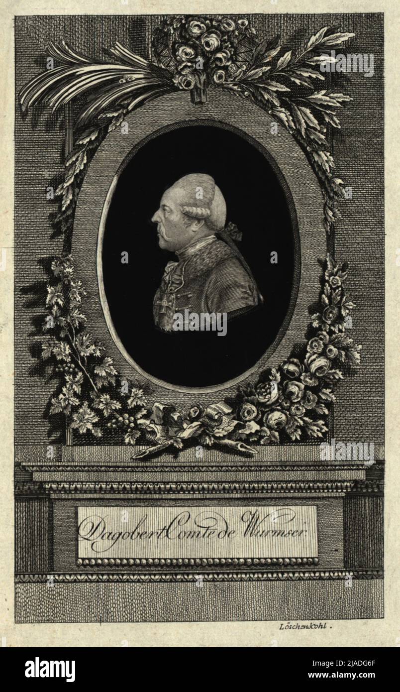 Mahler di Albert Dobel Miniatur rimane sullo sfondo di Strozzi in Zwergasse '. Dagobert Graf Wurmser (1724-1797), General. Johann Hieronymus Deleteenkohl (1753-1807), casa editrice Foto Stock