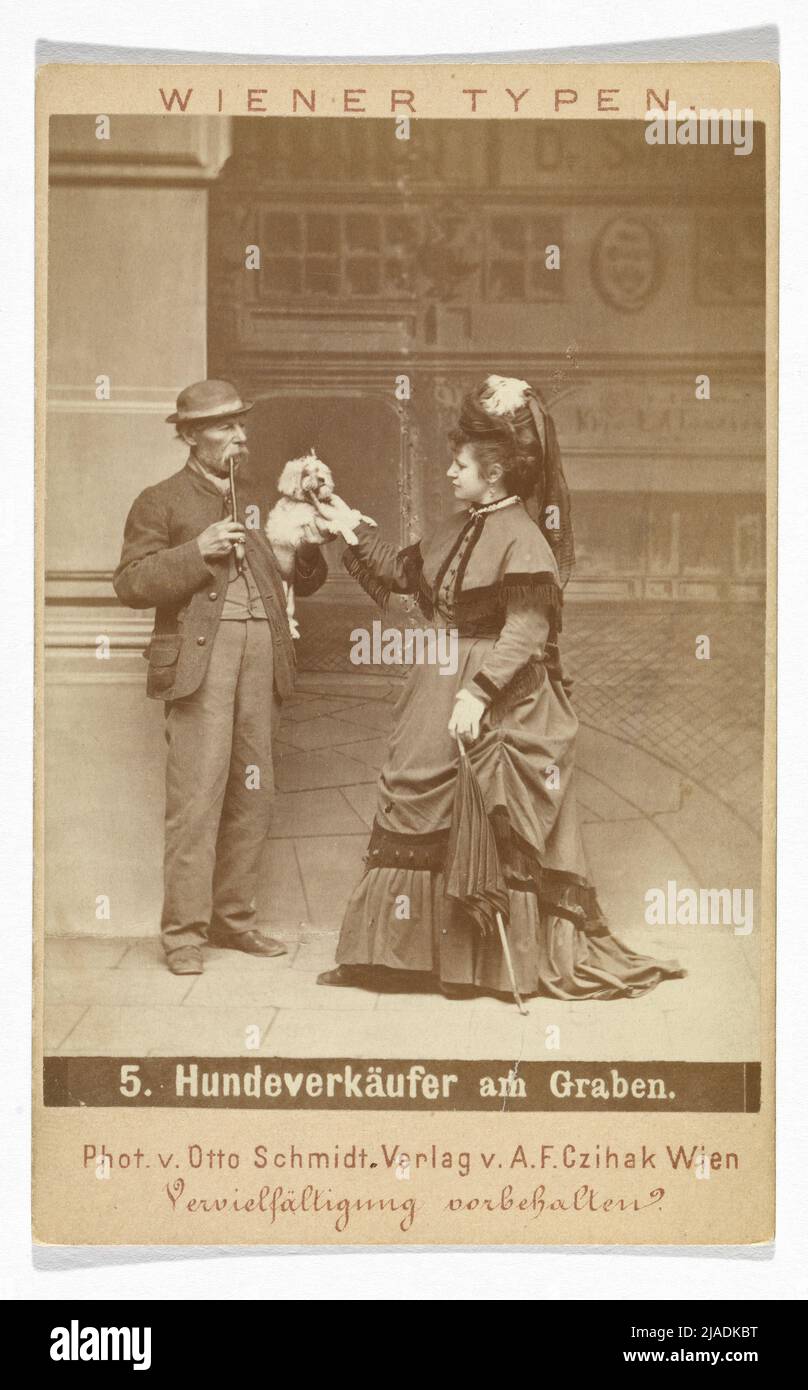 'Wiener Type', No. 5: 'Og sellers at the fitch.' Adolf F. Czihak († 1883), casa editrice, otto Schmidt (1849-1920), fotografo Foto Stock