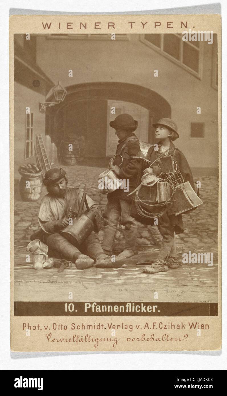 'Tipi viennesi', N. 10: 'Sfarfallio pan.' Adolf F. Czihak († 1883), casa editrice, otto Schmidt (1849-1920), fotografo Foto Stock