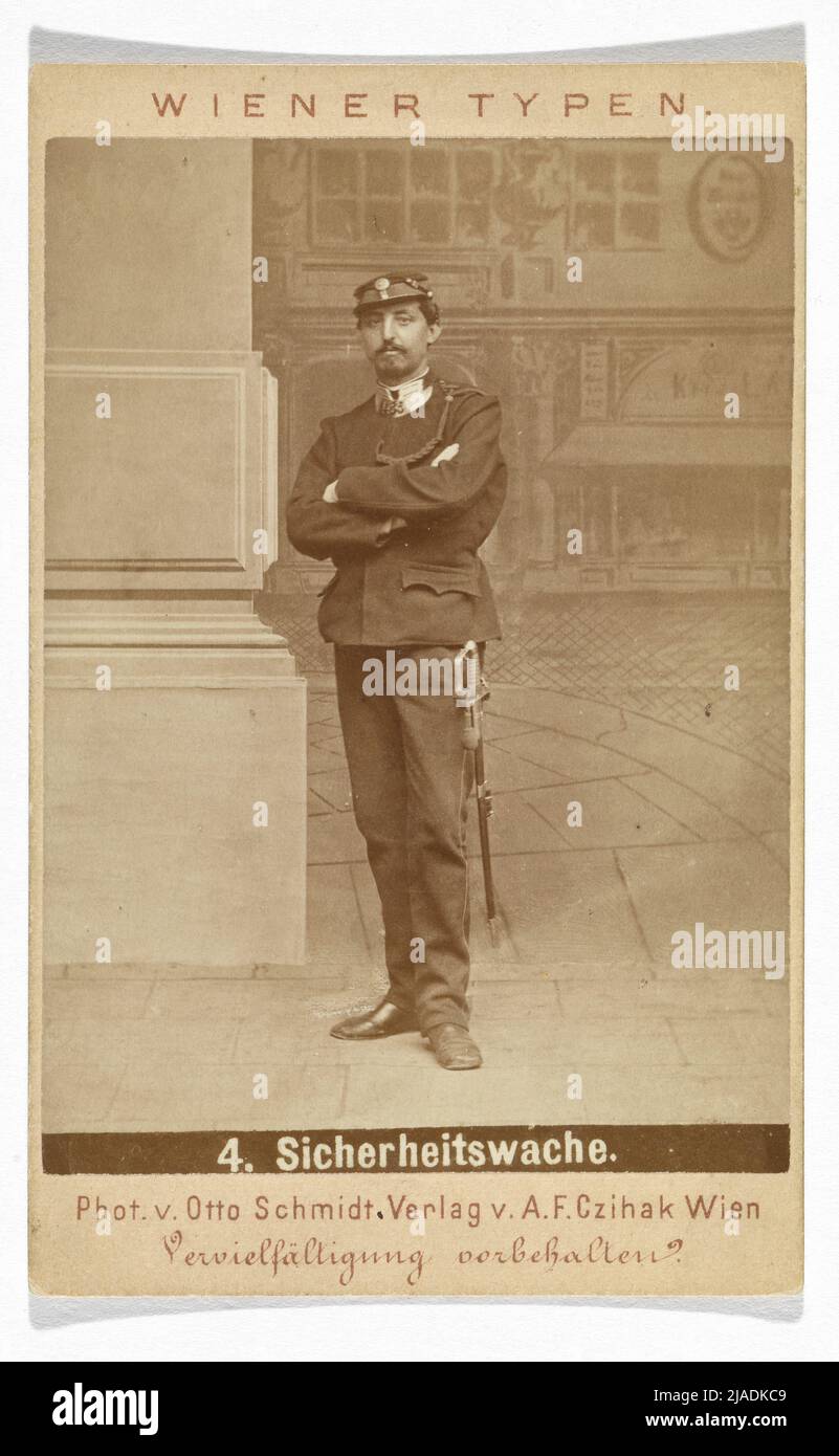 'Tipi viennesi', N. 4: 'Protezione di sicurezza.' Adolf F. Czihak († 1883), casa editrice, otto Schmidt (1849-1920), fotografo Foto Stock