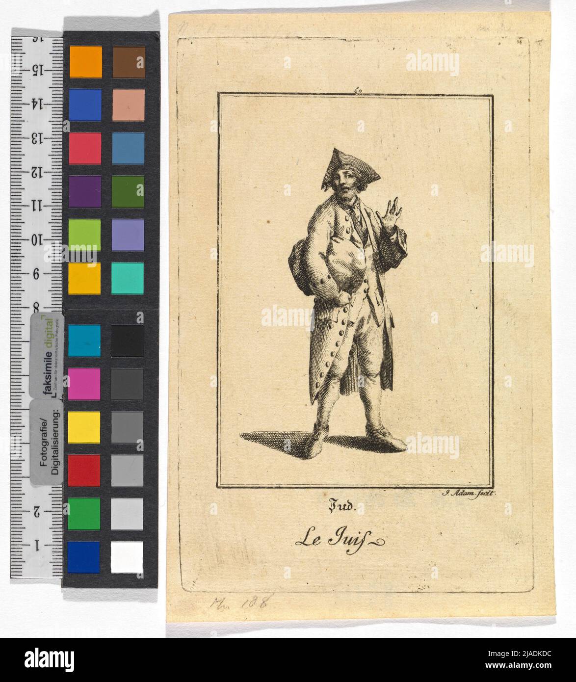 Immagini dei Volks comuni a Vienna ', Blatt 60:' Jud. Le Juif. '[Ebreo]. Jakob (Jacob) Adam (1748-1811), artista Foto Stock