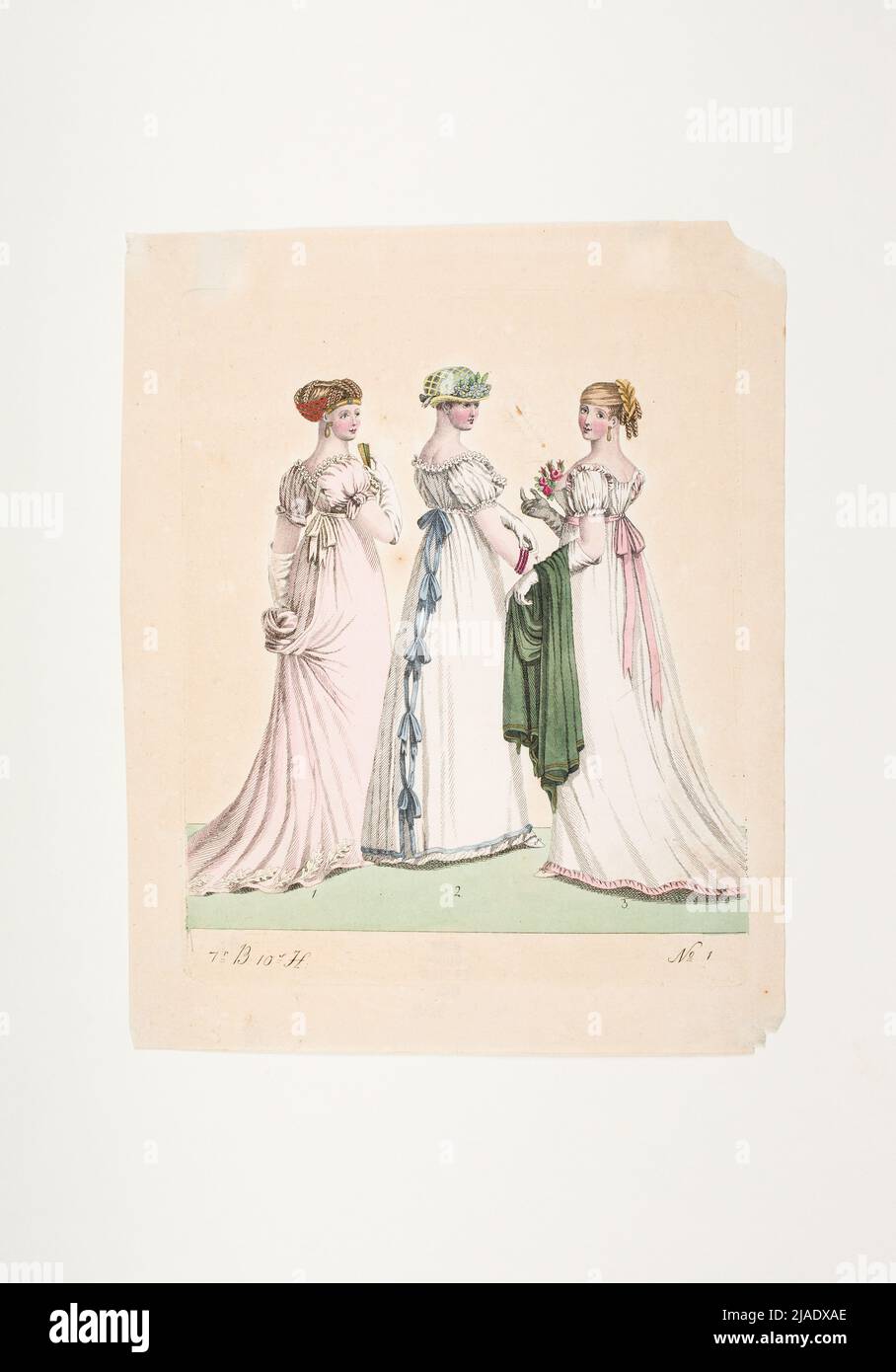 Immagine moda: Tre figure, moda festival delle giovani donne. Sconosciuto Foto Stock