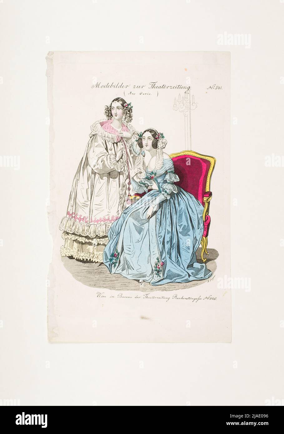 Immagine moda: Due figure, abiti da palla. Sconosciuto Foto Stock