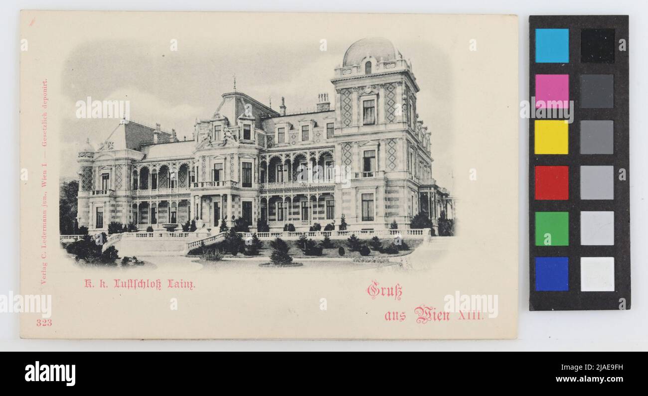 13., Lainzer Tiergarten - Hermesvilla, cartolina. Carl (Karl) Ledermann jun., produttore Foto Stock
