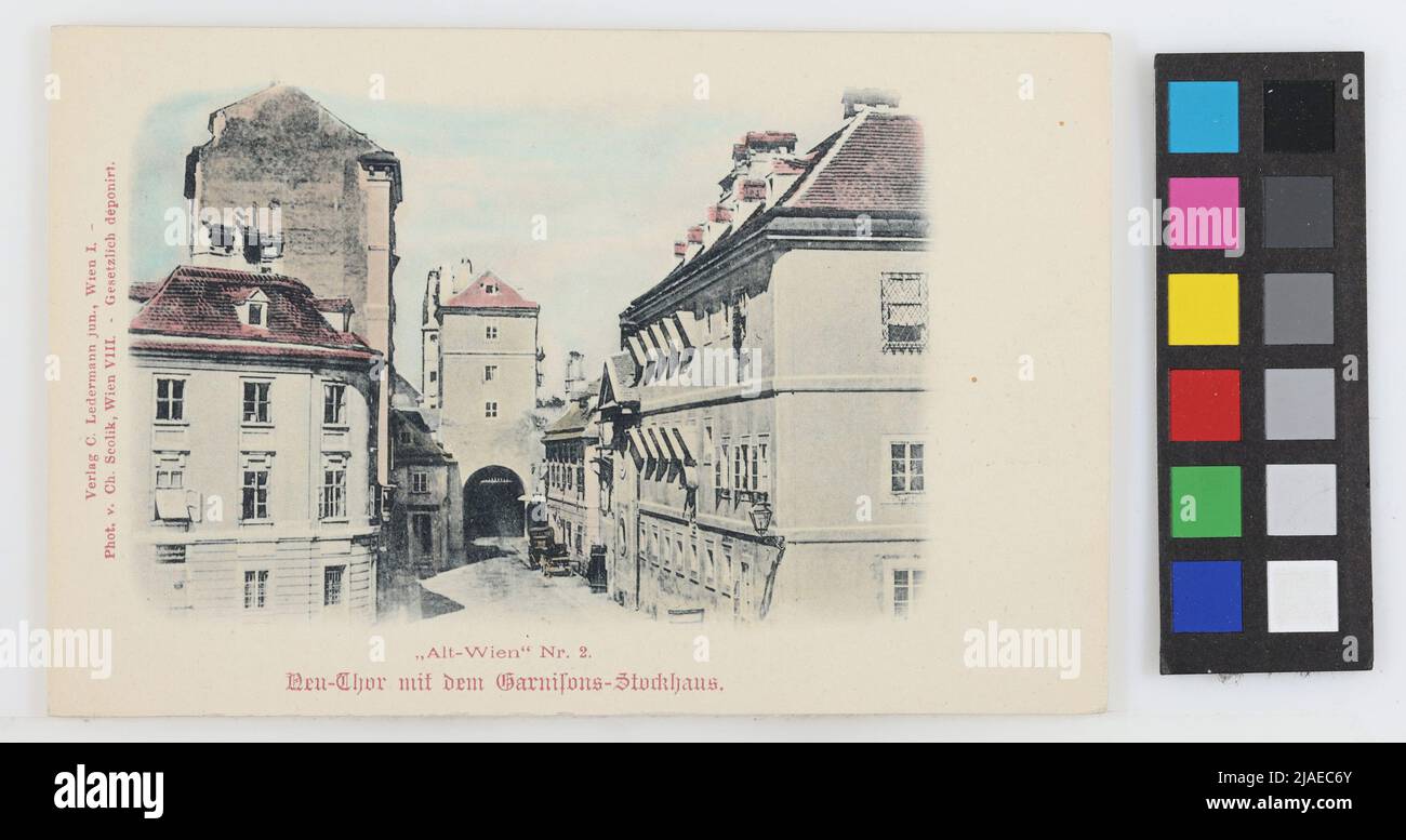 Città fortificazione - Neutor con le garrisons Stockhaus, circa 1855, cartolina. Carl (Karl) Ledermann jun., produttore Foto Stock