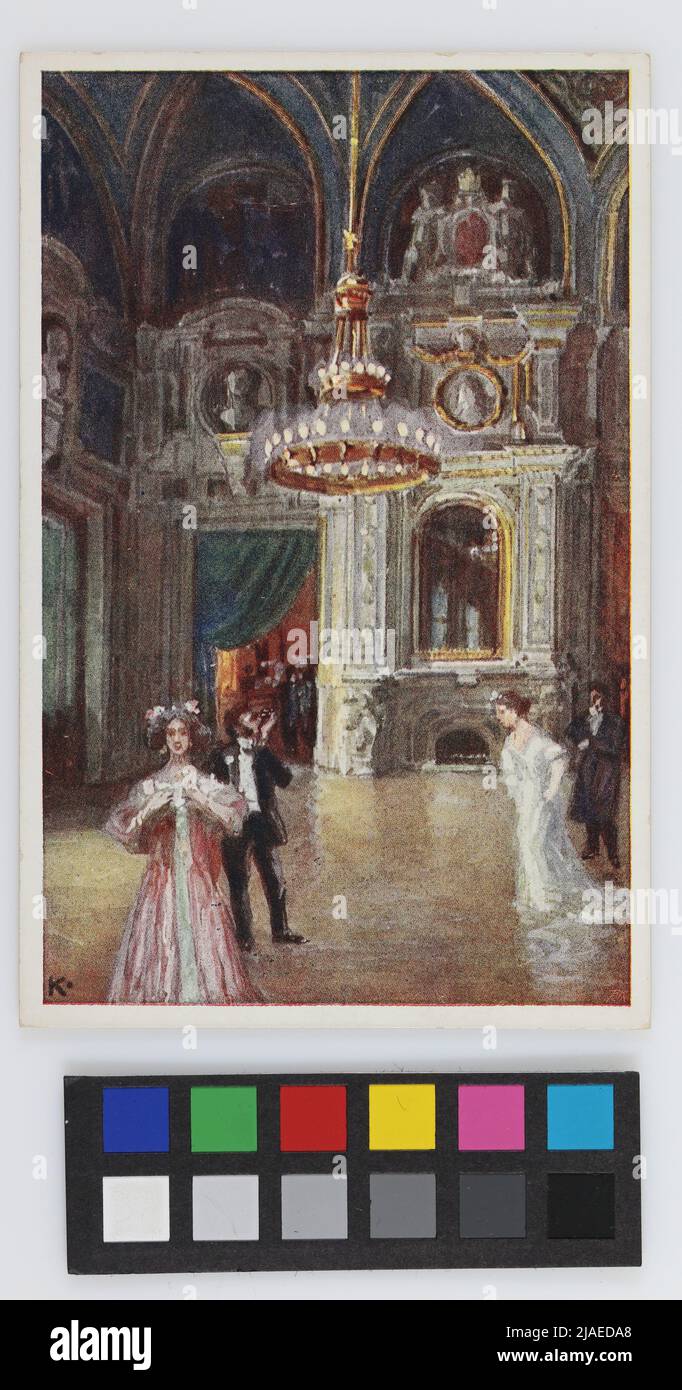 Vienna. Foyer nel Hofoper .. Fratelli Kohn KG (B. K. W. I.), produttore, dopo: Rudolf Konopa (1864-1938), cassetto Foto Stock