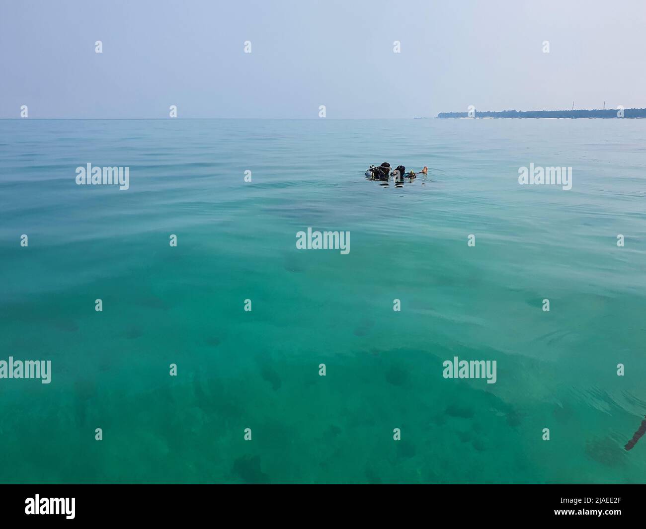 Lakshadweep, India - 14 marzo 2022: Immersioni subacquee a Lakshadweep Foto Stock