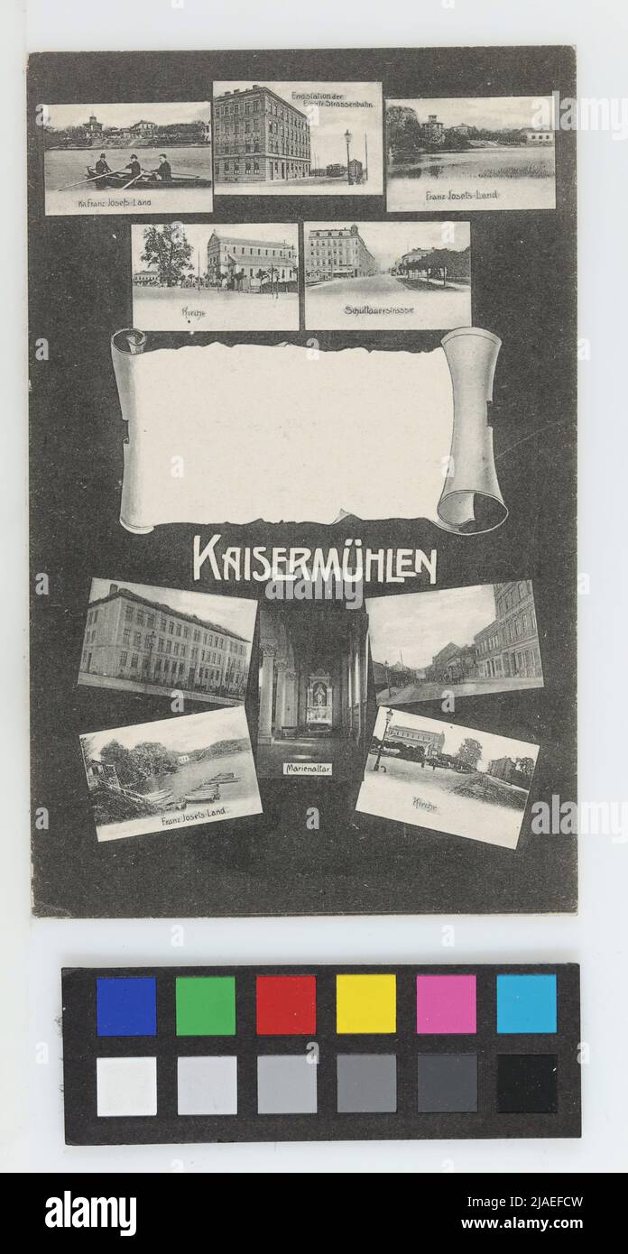 22., Kaisermühlen - CARTA di mURITY con 10 motivi, cartolina. Sconosciuto Foto Stock
