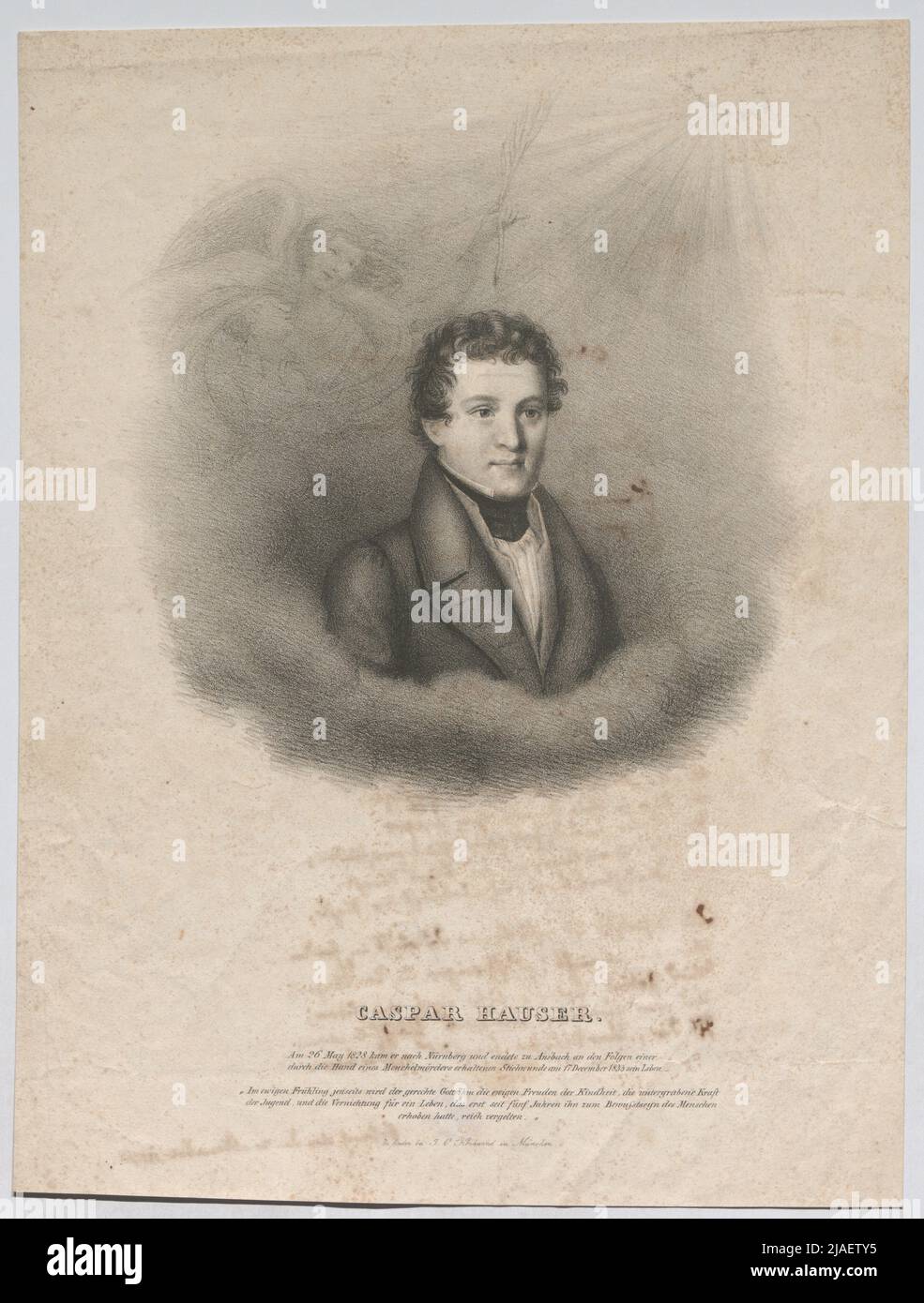CASPAR HAUSER.". Kaspar Hauser. Sconosciuto Foto Stock