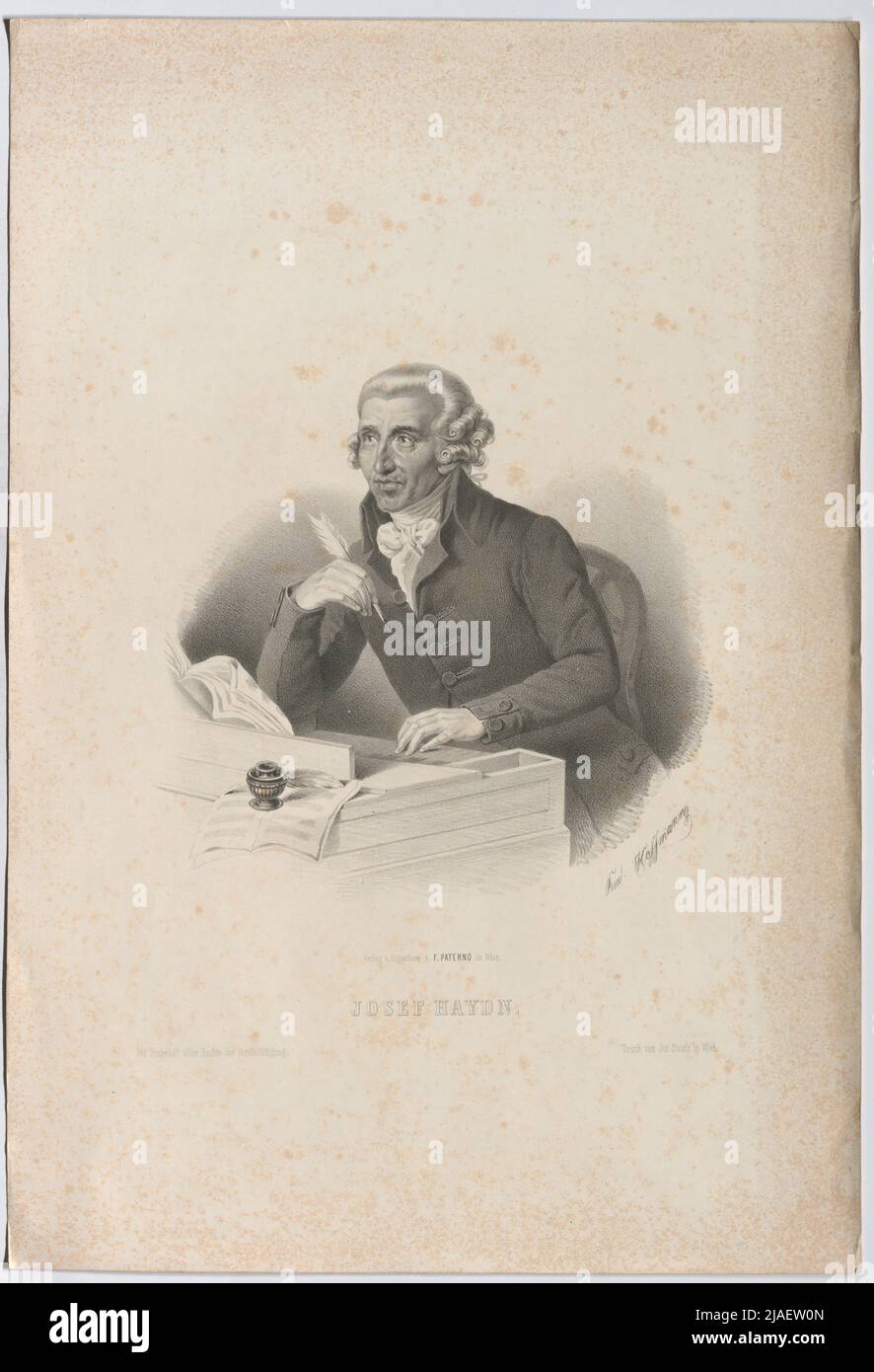 Josef Haydn. Rudolf Hoffmann, litografo, Joseph Stoufs, stampante, F. Paterno, casa editrice Foto Stock