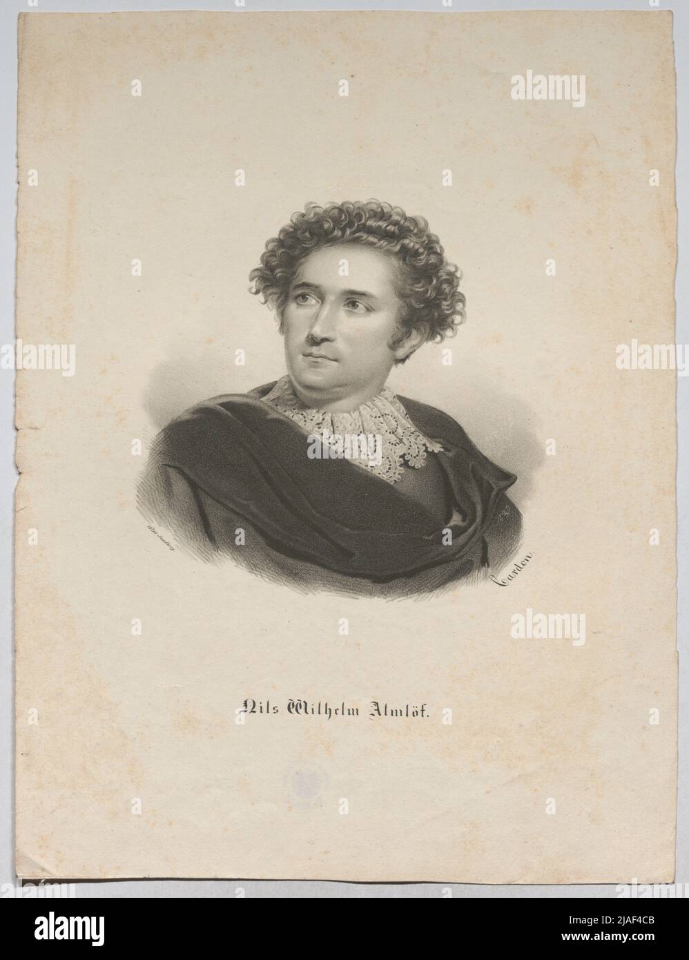 Nils Wilhelm Almlöf. Johan Elias Cardon (1802-1878), Litorapher, dopo: Johan Gustaf Sandberg (1782-1854), artista Foto Stock