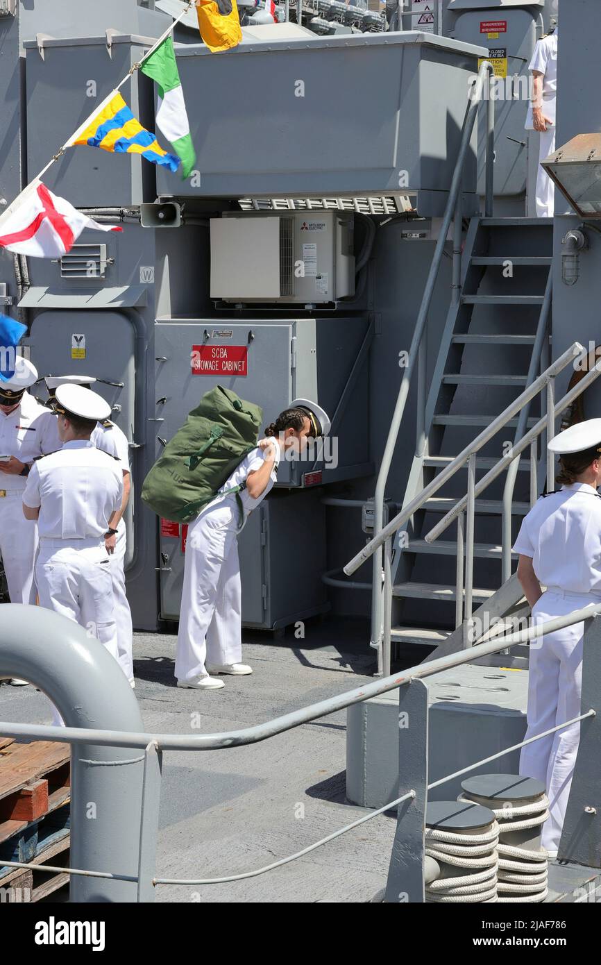 New York City, New York, USA, 25 maggio 2022 - Fleet Week 2022 dopo una pausa dovuta al COVID-19 New York City. Foto: Luiz Rampelotto/EuropaNewswire PHOTO CREDIT OBBLIGATORIO. Foto Stock