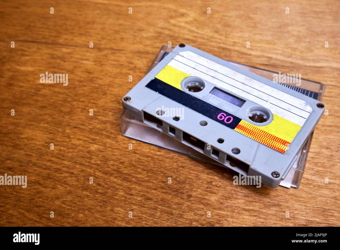Cassetta compatta Vintage per registrazione audio magnetica Foto Stock