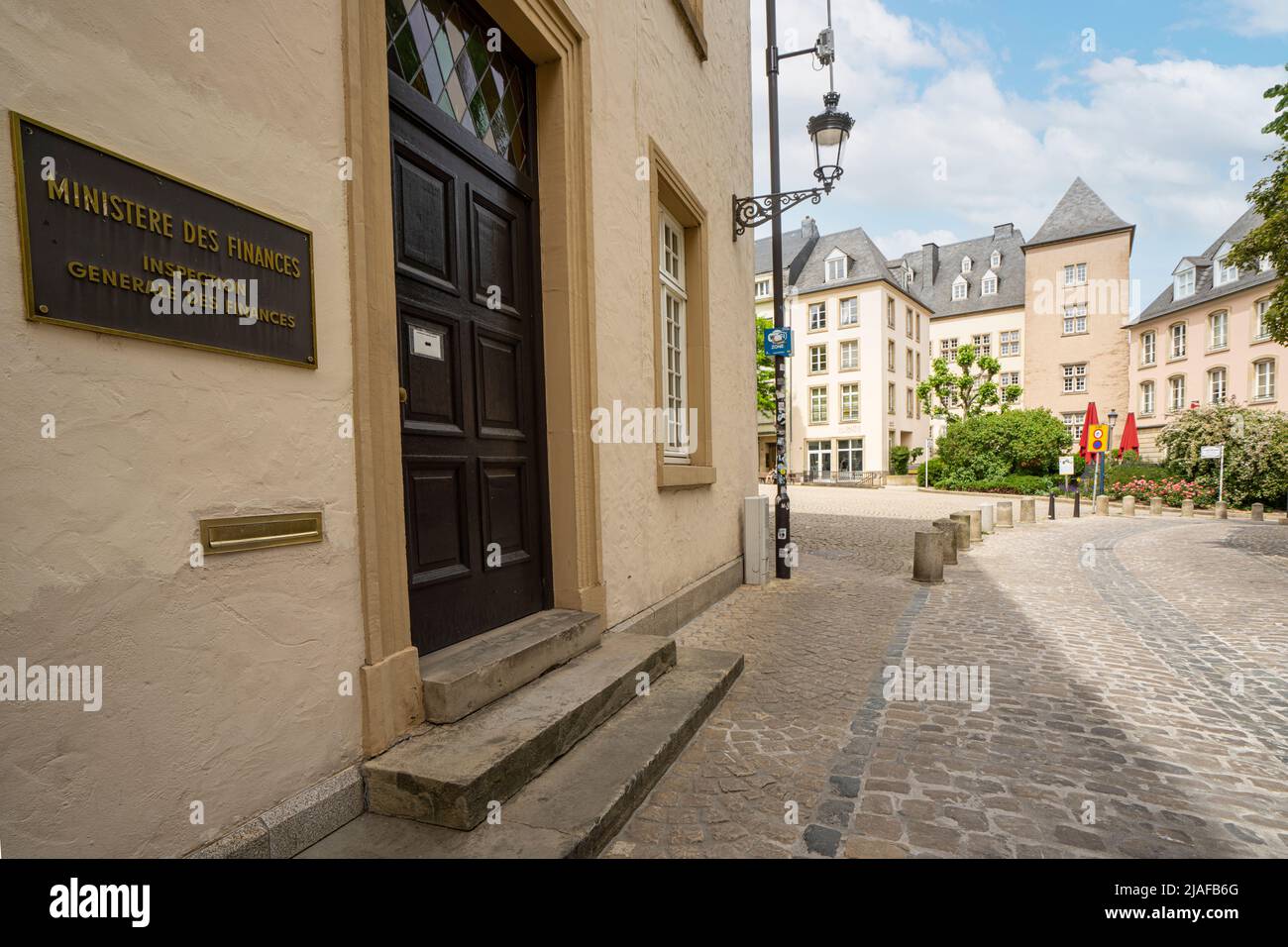 Lussemburgo città, maggio 2022. Vista panoramica della città giudiziaria Foto Stock