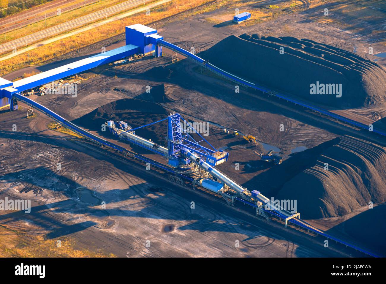 Centrale a carbone Uniper Wilhelmshaven, rimozione, 04/18/2022, vista aerea, Germania, Bassa Sassonia Foto Stock