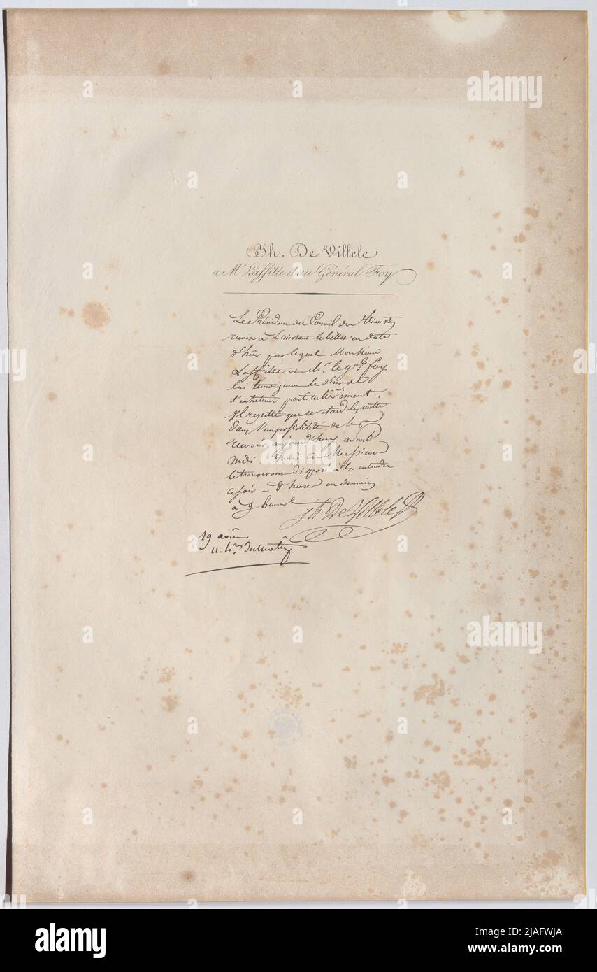 JH (). I molti e il signor laffitte it au grigial foy '. Urla Vone Jean-Baptists, Stati ferici, e Jacques Rufitic compilare in generale Maximals Fay. Foto Stock