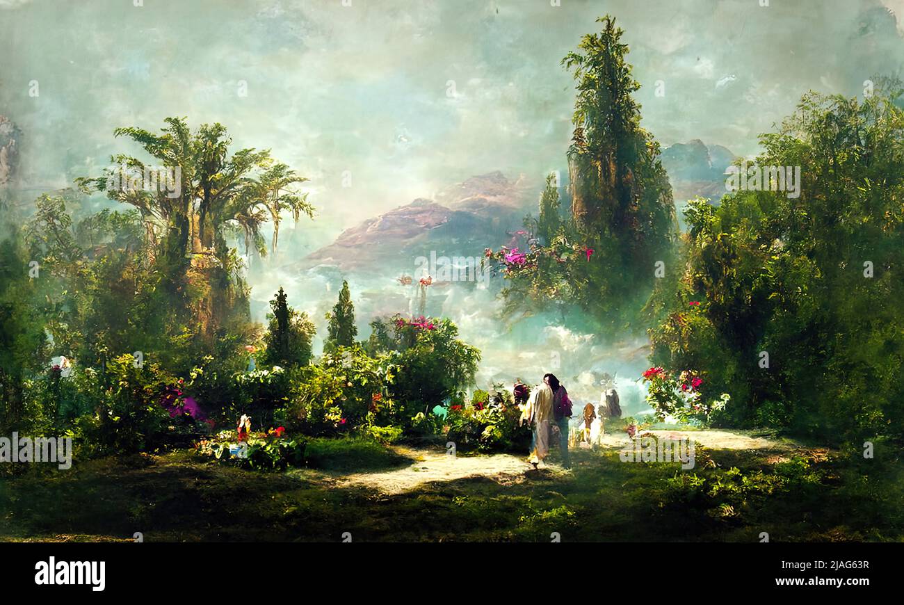 Giardino biblico eden immagini e fotografie stock ad alta risoluzione