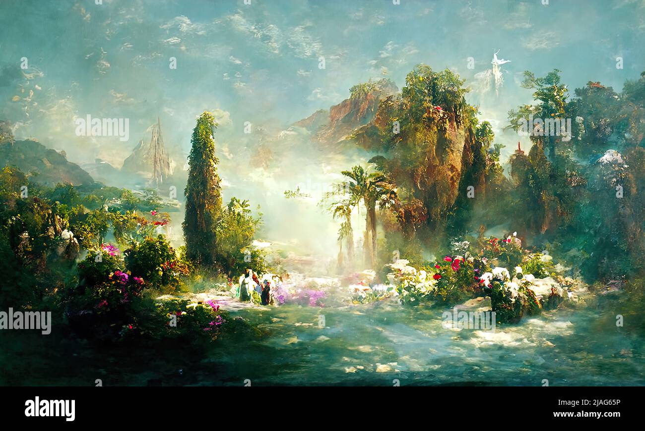Dove Si Trova Il Giardino Dell'eden Giardino biblico eden immagini e fotografie stock ad alta risoluzione