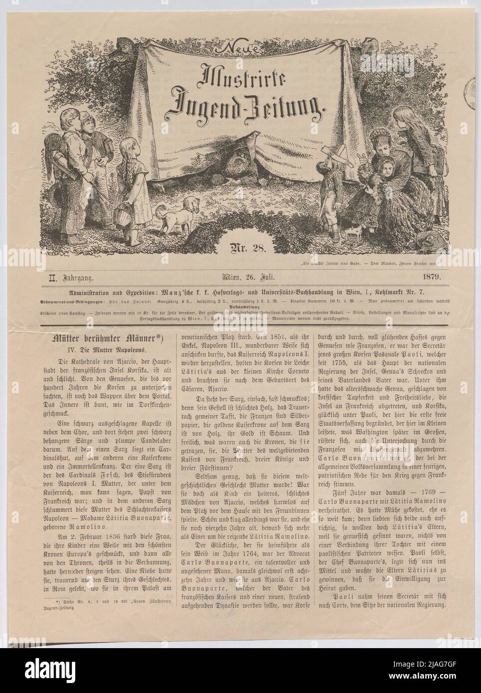 Madri di uomini famosi IV. La madre di Napoleone. ' Foto Stock