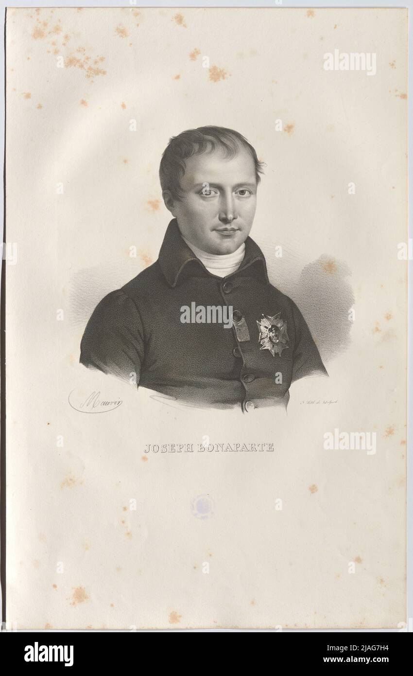 Joseph Bonaparte '. Giuseppe Bonaparte, re di Napoli, re di Spagna. Francois Seraphin Delpech (1778-1825), litografica, dopo: Antoine Maurin (1793-1860), artista Foto Stock