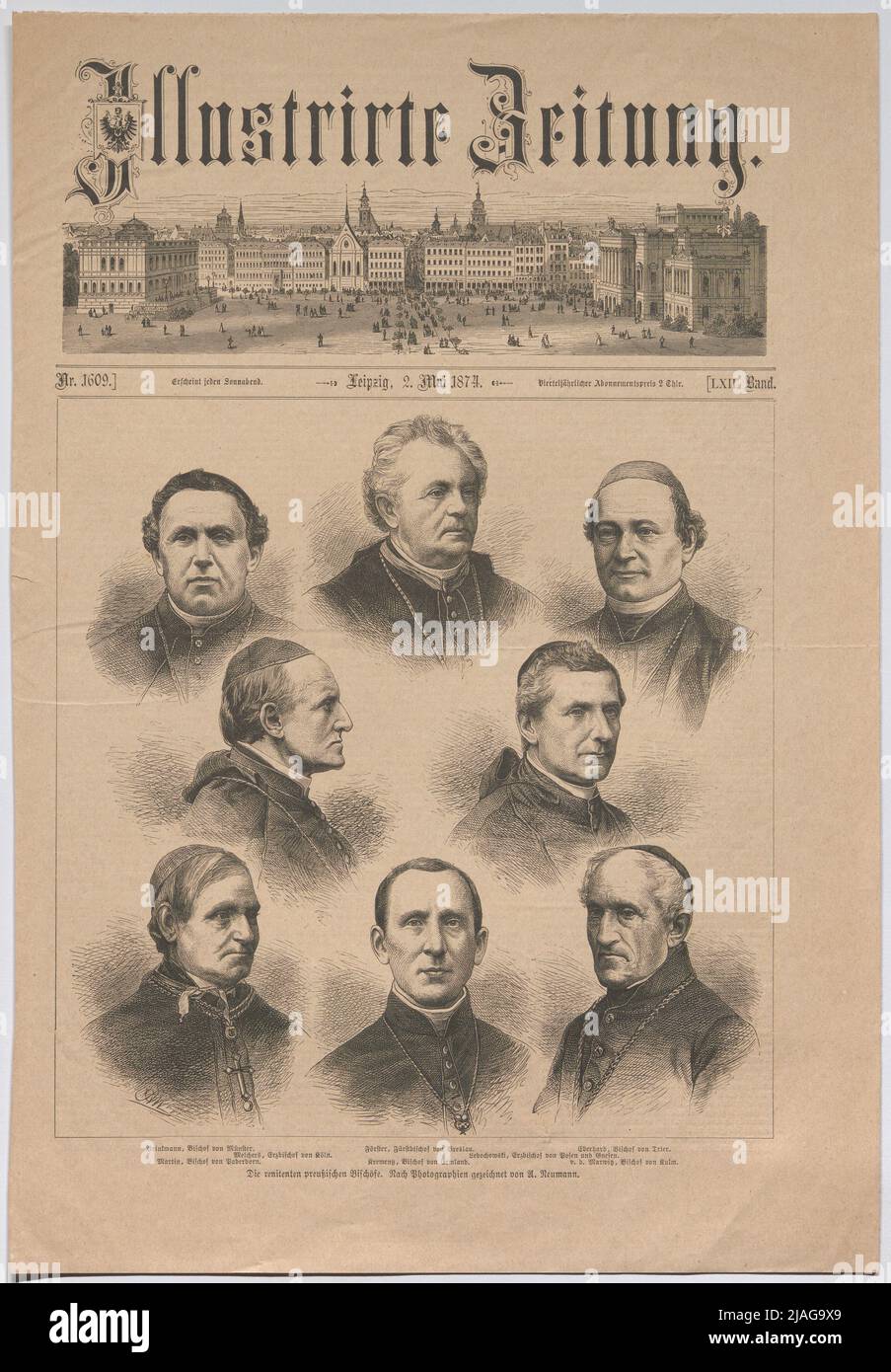 I vescovi prussiani rinitarono ("Illustrirte Zeitung.", Lipsia). Adolf Neumann (1825-1884), artista Foto Stock